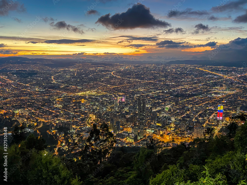 Fototapeta premium Montserrate view in Bogota, Colombia