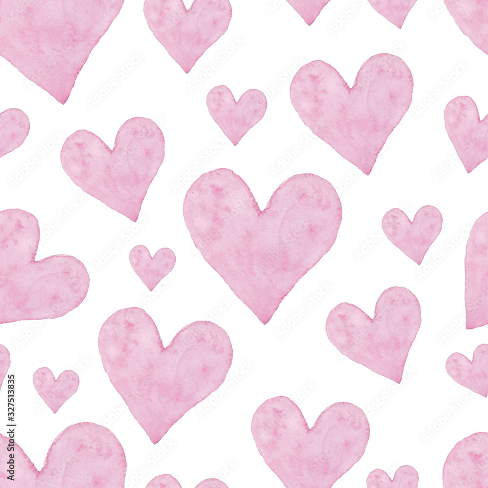 Watercolor heart seamless pattern. Сoncept valentine, Happy Anniversary, wedding. Hand painted texture perfect for holiday invitations, greeting cards, scrapbooking, print, gift wrap, manufacturing. Watercolor heart seamless pattern. Сoncept valentine, Happy Anniversary, wedding. Hand painted texture perfect for holiday invitations, greeting cards, scrapbooking, print, gift wrap, manufacturing.