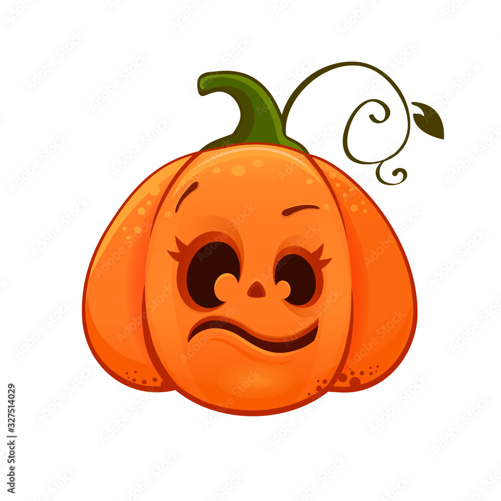 Cartoon vector illustration of cute funny Halloween surprise pumpkin. Isolated on white. Emoticon. Halloween icon. eps 10 mascot doodle funny card for invite on the halloween party, Cartoon vector illustration of cute funny Halloween surprise pumpkin. Isolated on white. Emoticon. Halloween icon. eps 10 mascot doodle funny card for invite on the halloween party,