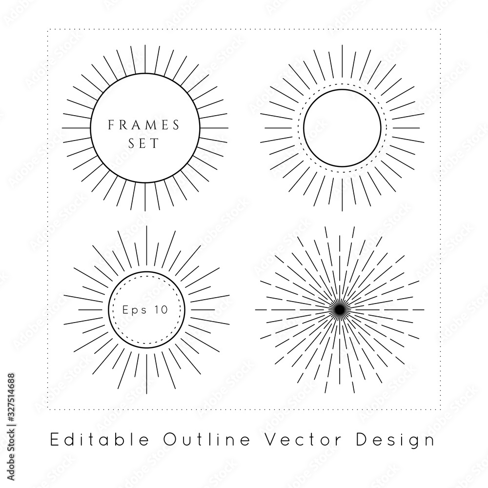 Fototapeta premium Geometric Frames vector set