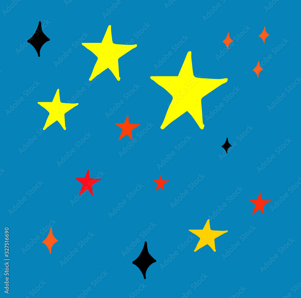 hand drawn doodle vector cartoon star pattern hand drawn doodle vector cartoon star pattern