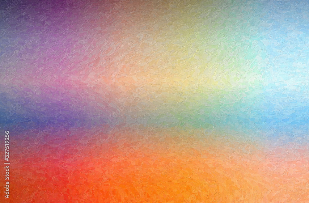 Abstract illustration of orange and blue Realistic Impasto background.