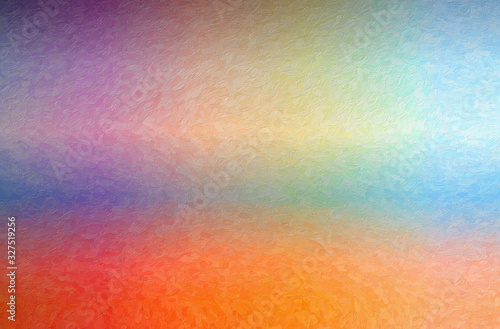 Abstract illustration of orange and blue Realistic Impasto background.