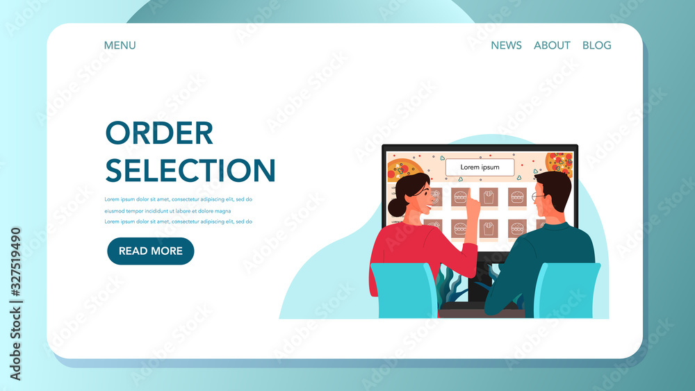 Food delivery web banner. Online order and delivery concept. Food delivery web banner. Online order and delivery concept.