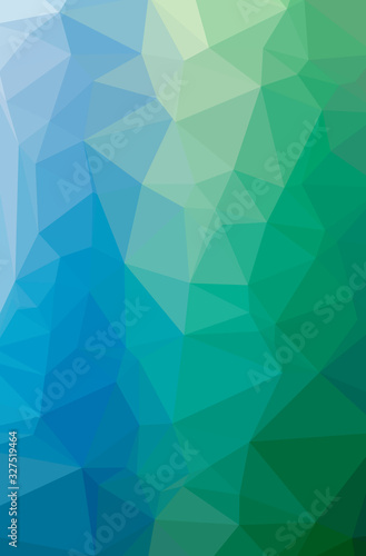 Illustration of abstract low poly blue vertical background.