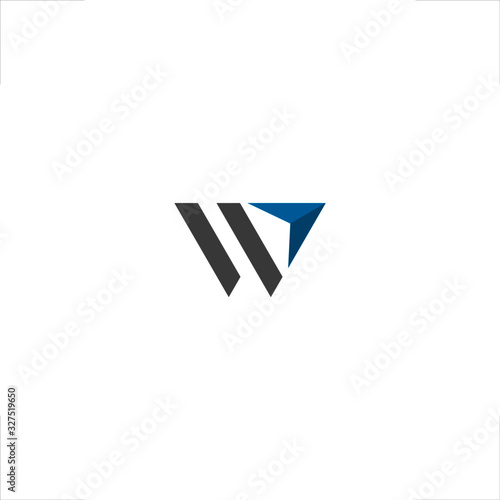 w letter logo arrow up design