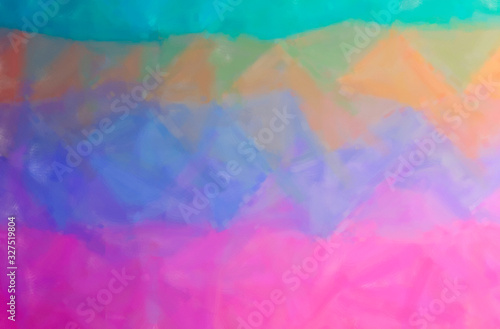 Abstract illustration of blue, purple, red and green Dry Brush Oil Paint background