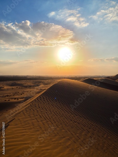 砂漠の夕景ーsunset, desert