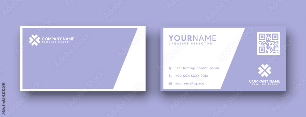 Minimal business card print template design. lavender purple color and simple clean layout. Minimal business card print template design. lavender purple color and simple clean layout.