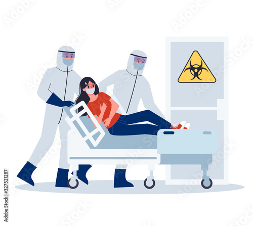 2019-nCoV symptoms and treatment. Coronovirus alert. Doctor