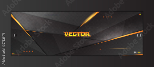 Abstract Gaming Header Social Media Banner Template 