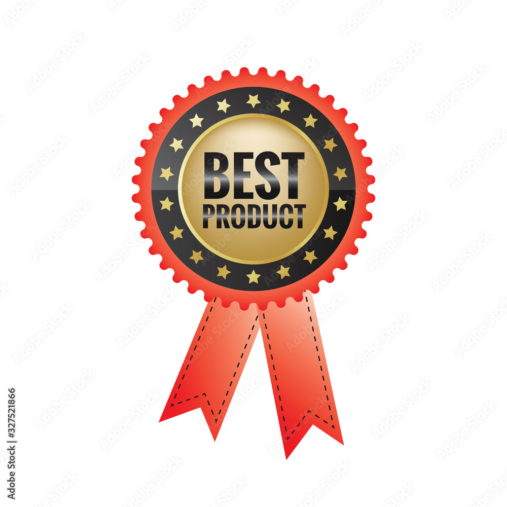 Award ribbon vector design on white background Award ribbon vector design on white background