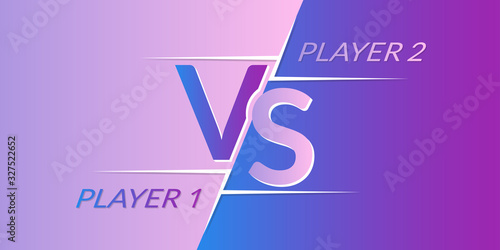 VS logo background. Versus screen for battle, game, sport team, boxing fight, match, competition. Vector illustration.