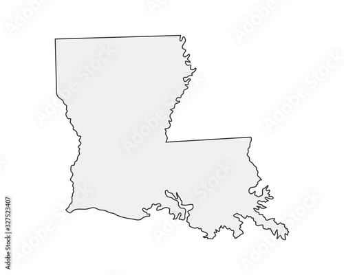 High detailed vector map. Louisiana USA state