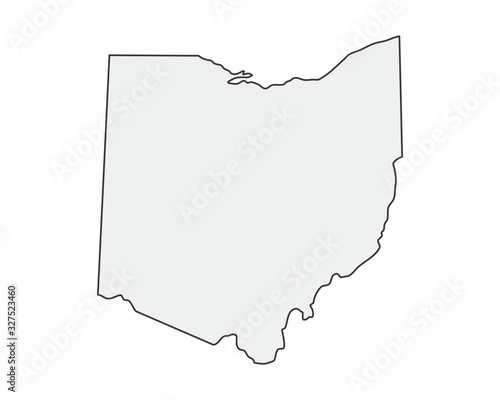 High detailed vector map. Ohio USA state