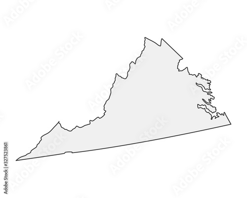 High detailed vector map. Virgina USA state