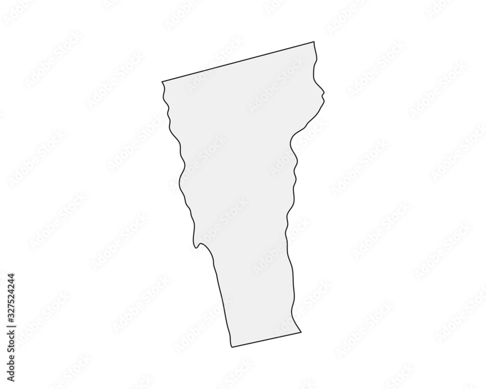 High detailed vector map. Vermont USA state High detailed vector map. Vermont USA state