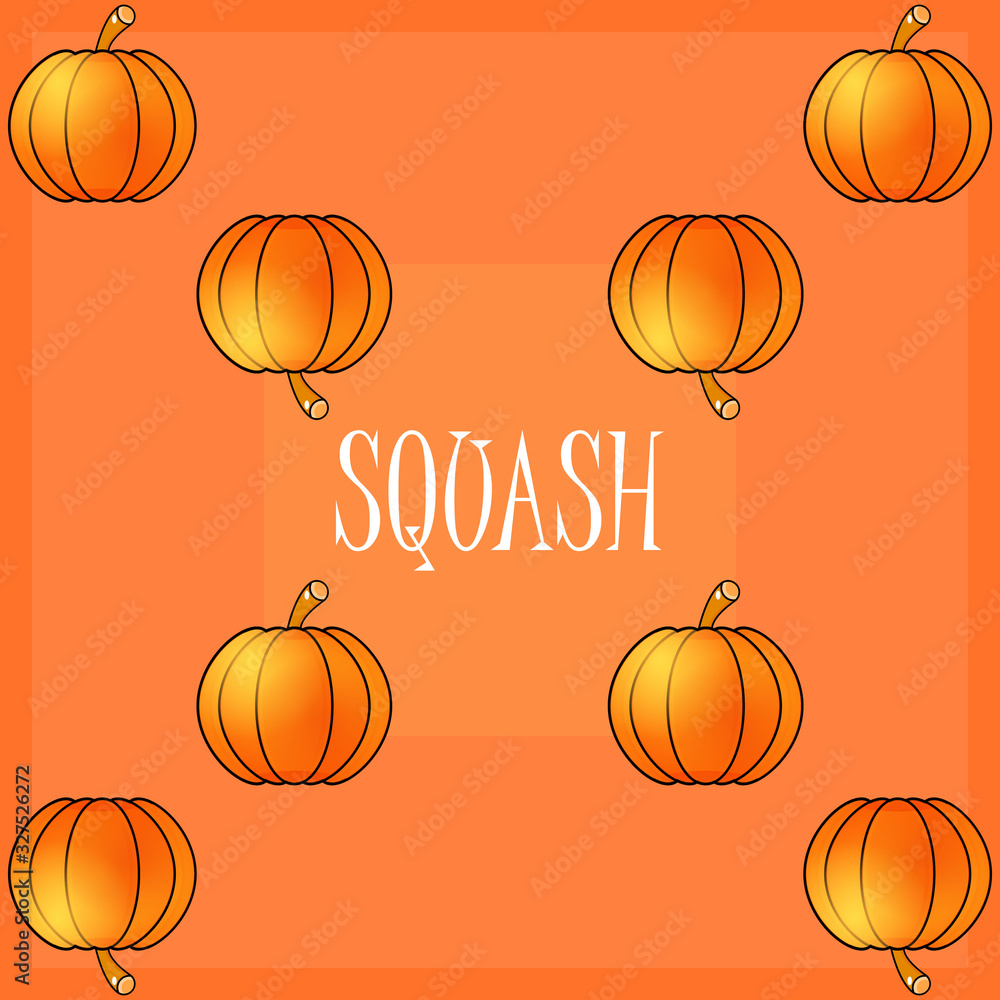 squash fresh fruit background. healthy fruit