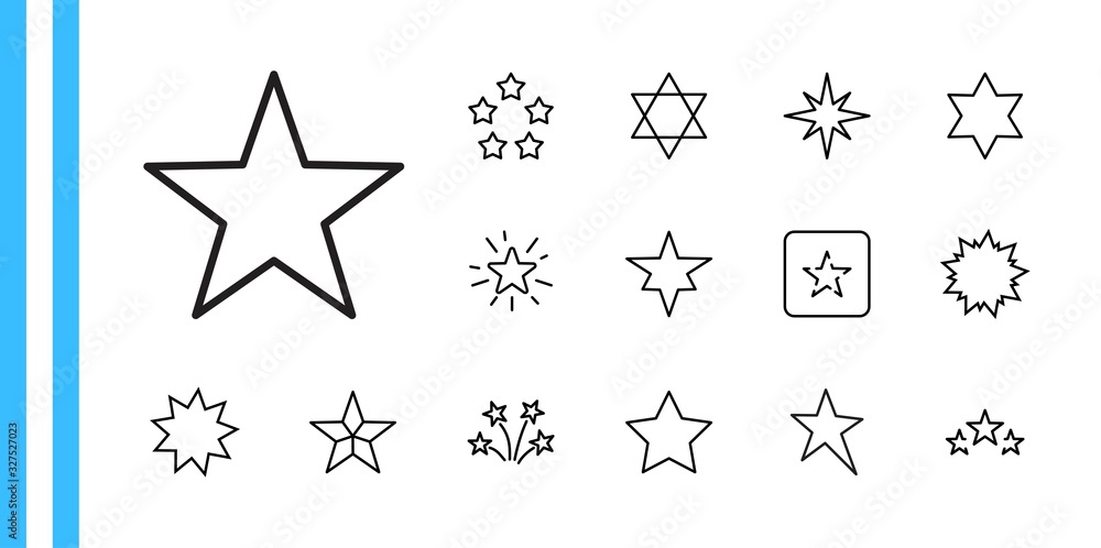 Set of Stars Vector Line Icons. Contains such Icons as Starry night, falling star, firework, twinkle, glow, glitter burst and more. Outline signs for glossy material. Editable Stroke. 32x32 Pixels. Set of Stars Vector Line Icons. Contains such Icons as Starry night, falling star, firework, twinkle, glow, glitter burst and more. Outline signs for glossy material. Editable Stroke. 32x32 Pixels.