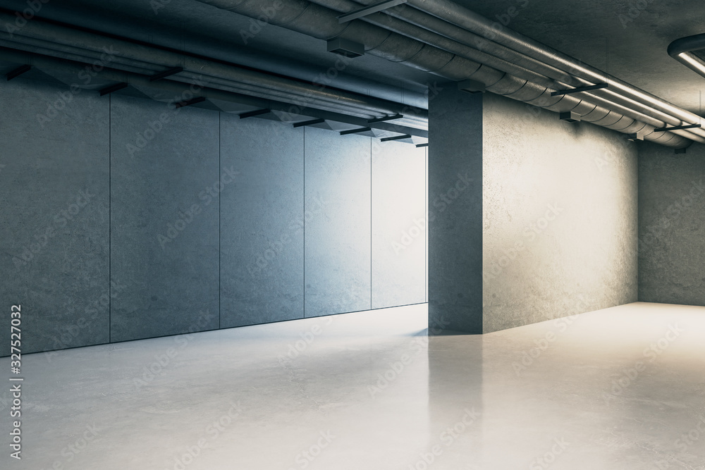 Obraz premium Minimalistic concrete interior room