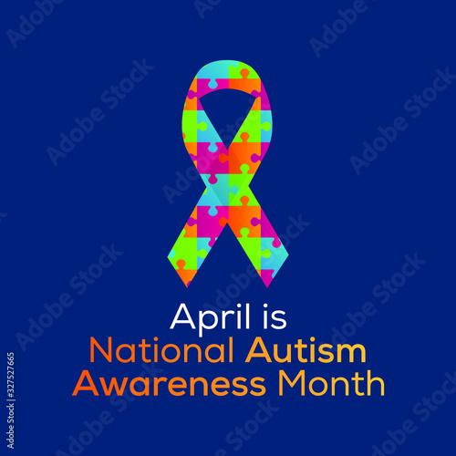 Vector illustration on the theme of National Autism awareness month of April.