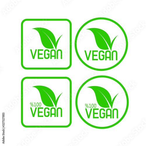 vegan icon set on white background
