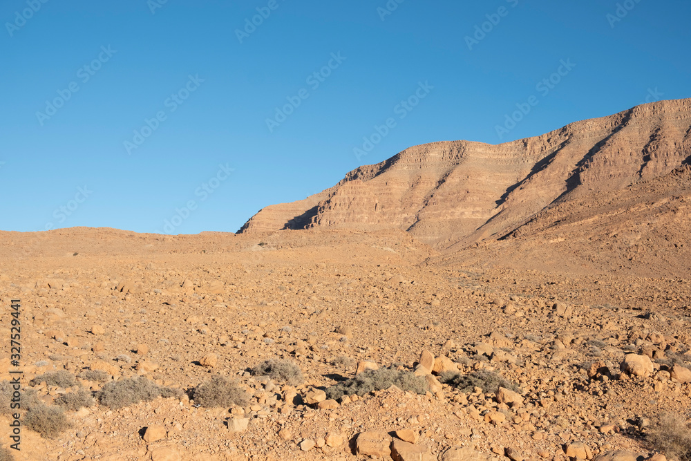 dry stone desert on the southern edge of the Atlas Mountains dry stone desert on the southern edge of the Atlas Mountains