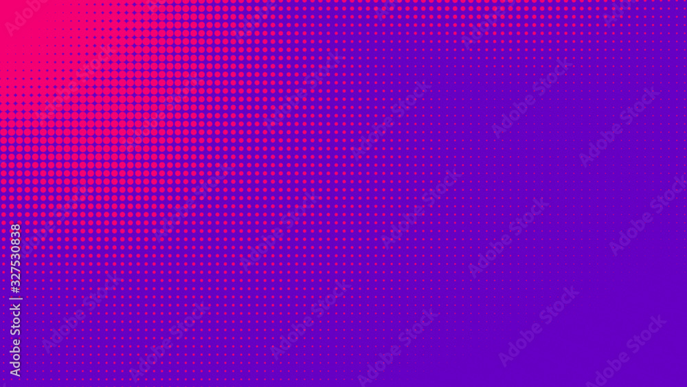 Dots halftone purple pink color pattern gradient texture with technology digital background. Pop art comics with nature graphic design. Dots halftone purple pink color pattern gradient texture with technology digital background. Pop art comics with nature graphic design.