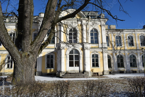 facade of the historical Palace, old architecture, magnificent building