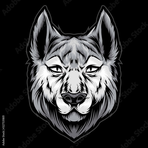 husky head vector logo illustration