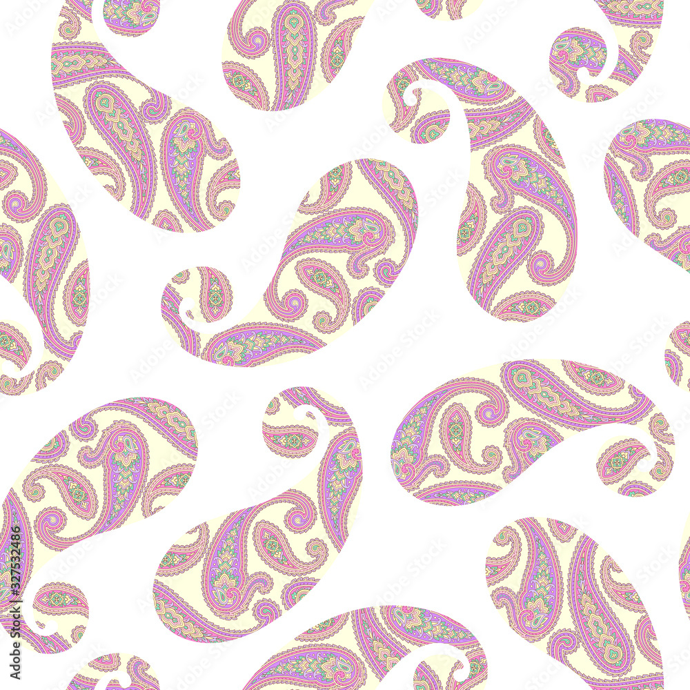 Seamless pattern of a beautiful paisley design, Seamless pattern of a beautiful paisley design,