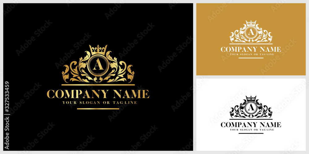 Letter A logo design luxury gold vector Stock Vector | Adobe Stock