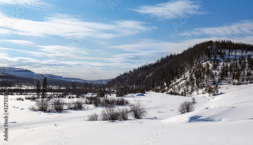Winter landscape in Yakutia
