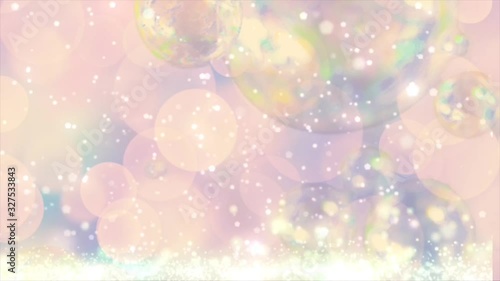 シャボン玉　キラキラ　ループ