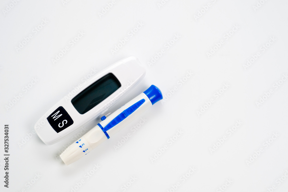 A system for measuring blood glucose. Blood glucose meter Background for healthcare. A system for measuring blood glucose. Blood glucose meter Background for healthcare.