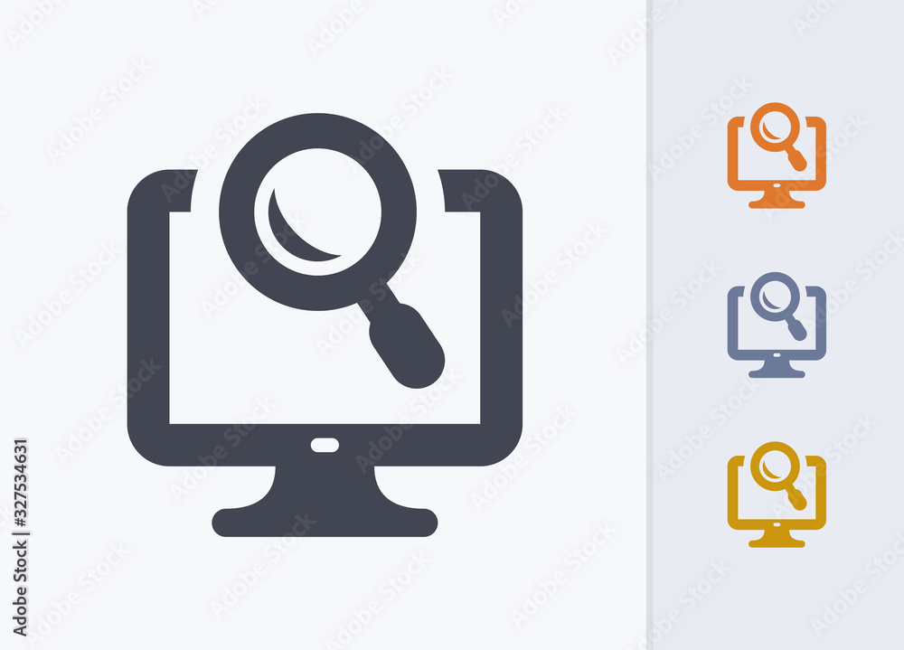 Magnifier On Computer - Pastel Stencyl Icons Magnifier On Computer - Pastel Stencyl Icons
