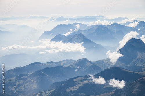 Altitude View over the Alps Moutains Chain from a Twoseater Plane © Angelina Cecchetto