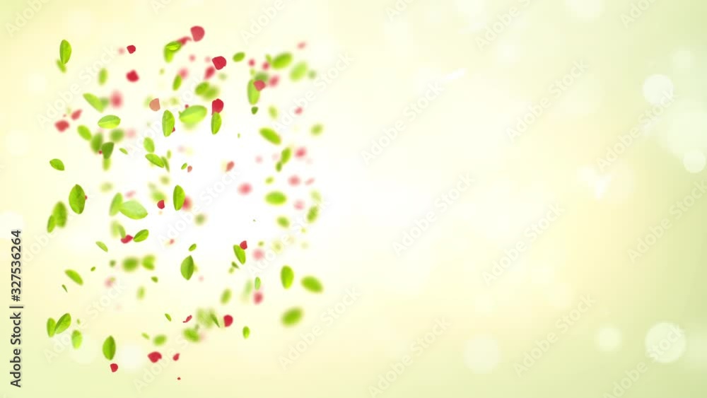 slow motion spring background with leaves bokeh and petals, spring in the air animation slow motion spring background with leaves bokeh and petals, spring in the air animation