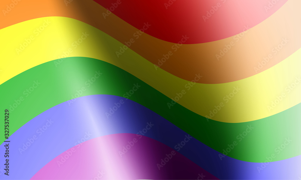 wave flags of lgbt in illustration