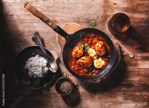 Oeufs au Curry Masala, Cuisine Indienne photo