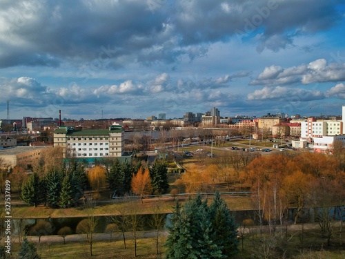 Aerial view of Minsk  Belarus