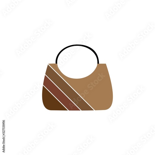 Stylish handbag as a necessary women's accessory. Trendy products for womenfolk, glamour different types isolated on white background. Colorful design element. Vector illustration. photo