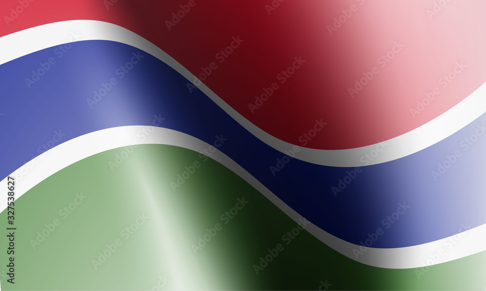 Fototapeta premium wave flag of country with shadow and glare in illustration