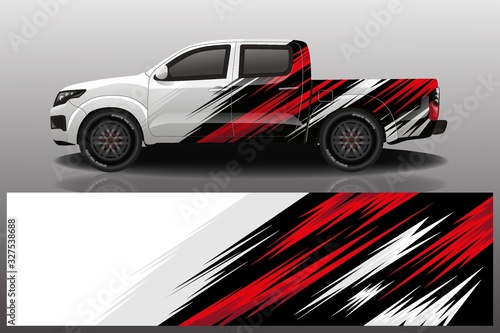 Truck car wrapping decal design
