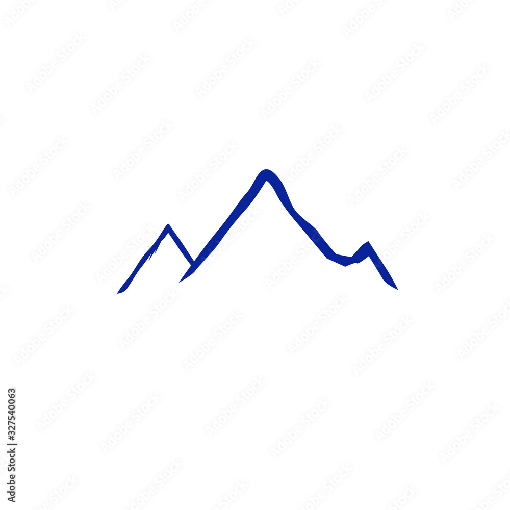 Design blue mountains logo, on white Design blue mountains logo, on white