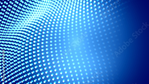 Dot white blue wave light screen gradient texture background. Abstract technology big data digital background. 3d rendering.