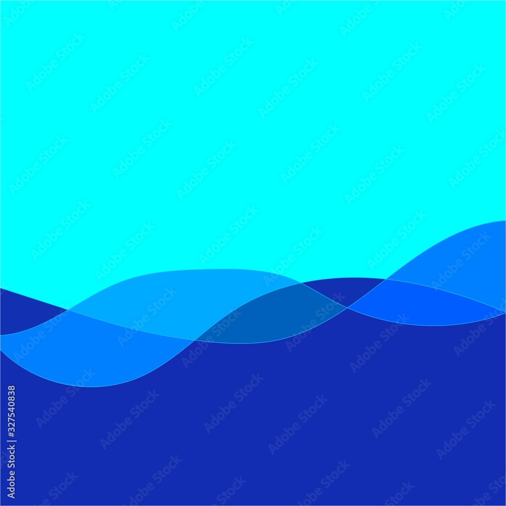 Naklejka premium Background blue wave linear gradation. Abstract elegant colorful base. Smooth backdrop texture on luxury field. Colored vector illustration