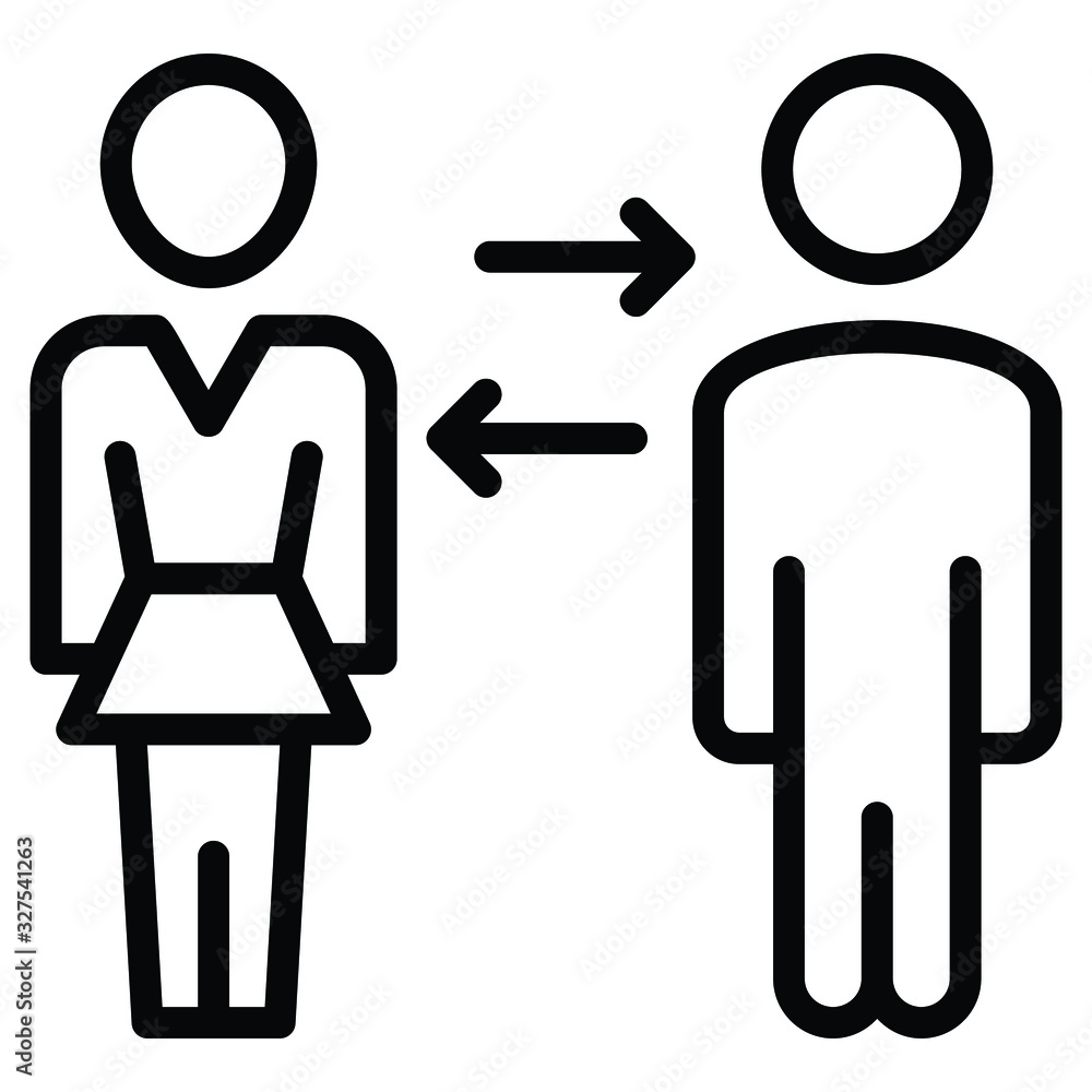 Effective Communication Between Cross Genders Concept, hrm symbol on white background, Cross arrows between male and female vector icon design Effective Communication Between Cross Genders Concept, hrm symbol on white background, Cross arrows between male and female vector icon design