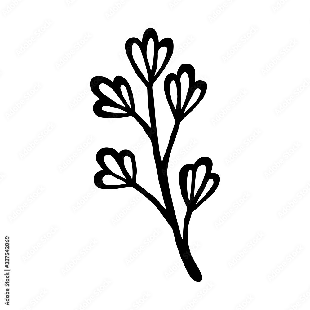 Set of flat flower icons in silhouette isolated on white. Simple retro designs in black and white. Set of flat flower icons in silhouette isolated on white. Simple retro designs in black and white.