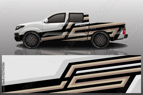 Truck car wrapping decal design